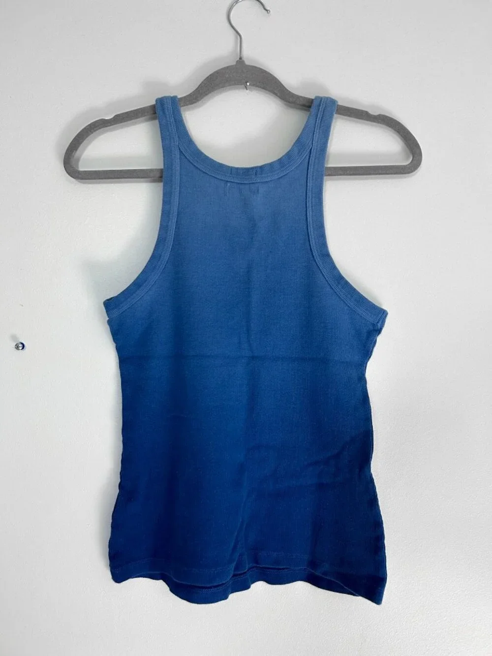 Mother Blue Ombre Gradient Racerback Rib Knit Tank - Size Small - MSRP $120 - Picture 2 of 5
